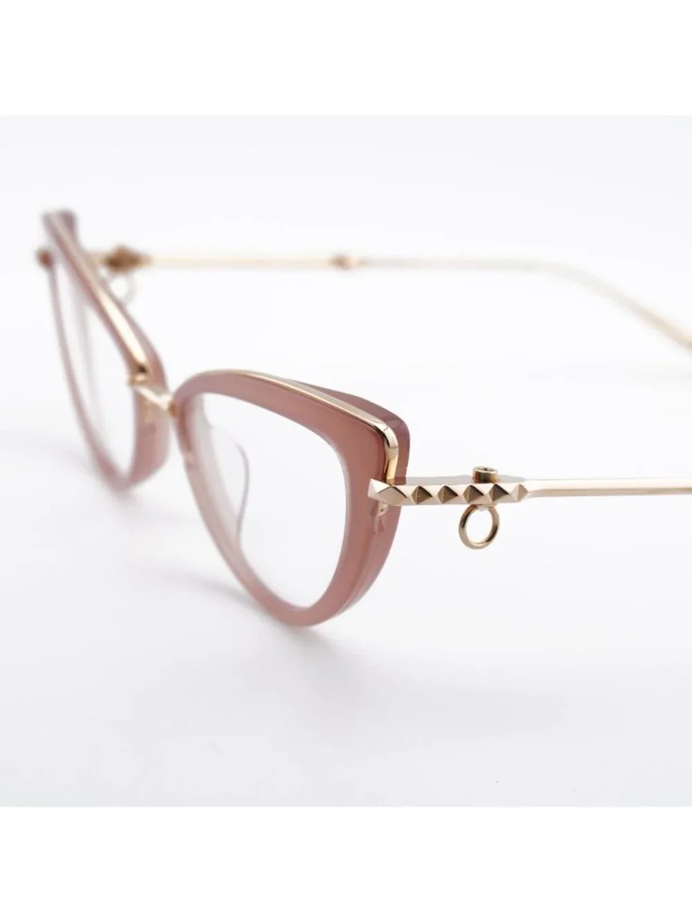 Valentino V-DAYDREAM VLX-123B-CH Eyeglasses Gold 51mm Cat Eye Frame with Chain